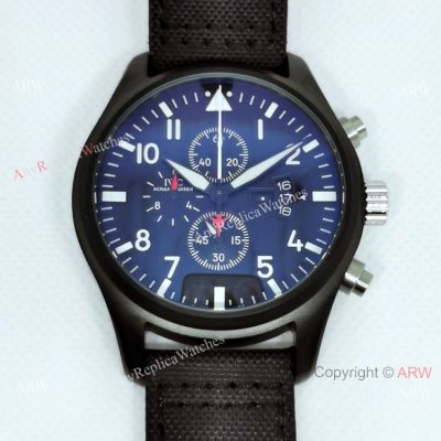 Copy IWC Big Pilot Top Gun Chronograph All Black Watch 43mm